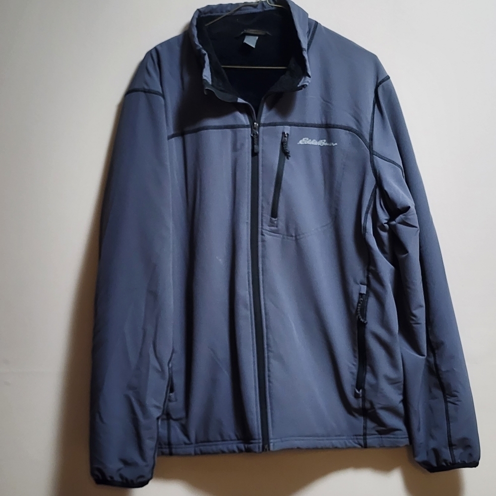 Eddie Bauer thermal jacket color grey size large